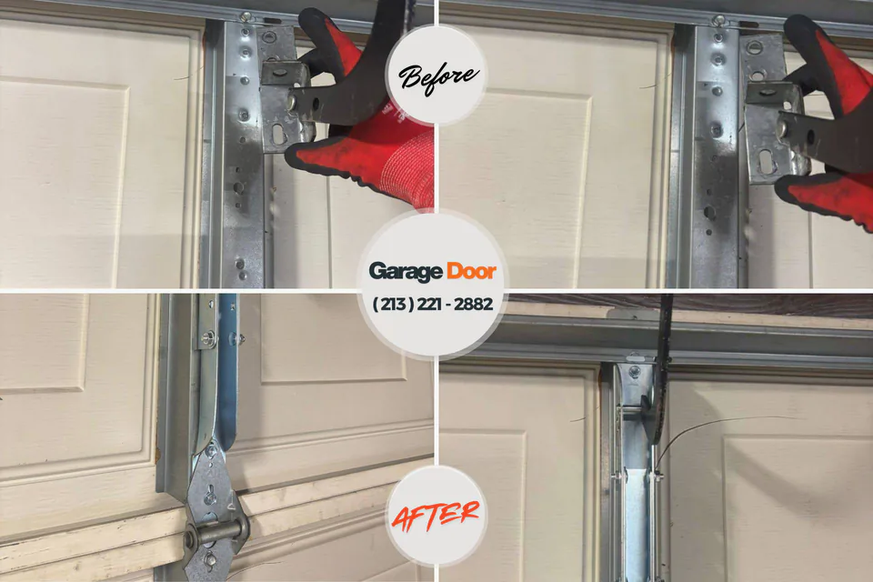 Before and after: garage door company Grand Point, LA